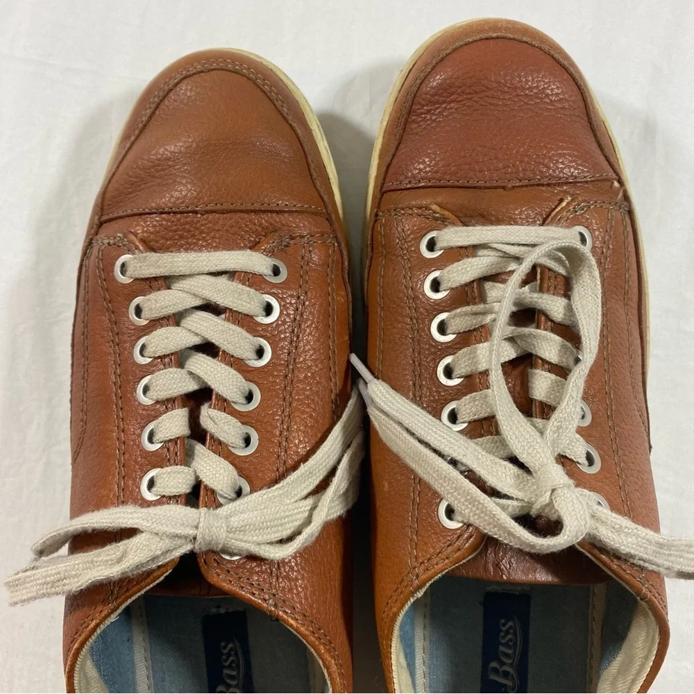 Bass Carson Leather Lace Up Shoes Brown Casual Men 9.5